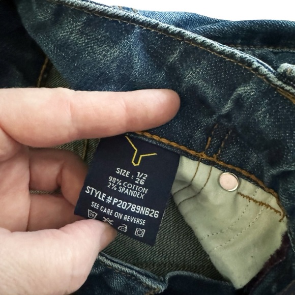 Vigoss studio Thompson straight cuffed jeans distressed size 1/2 26 preppy S552 - Picture 6 of 13